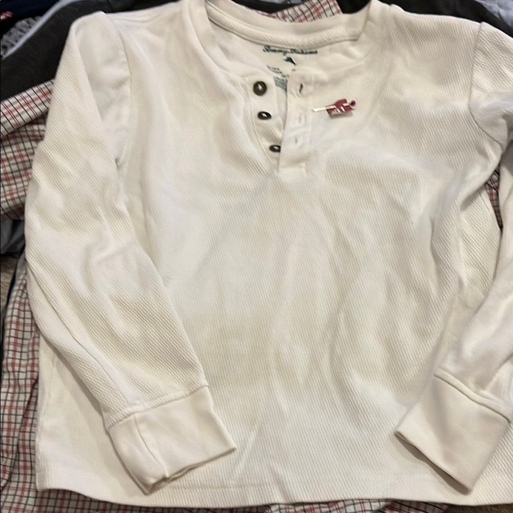 Tommy Bahama White Kids Long Sleeve Shirt size 5/6